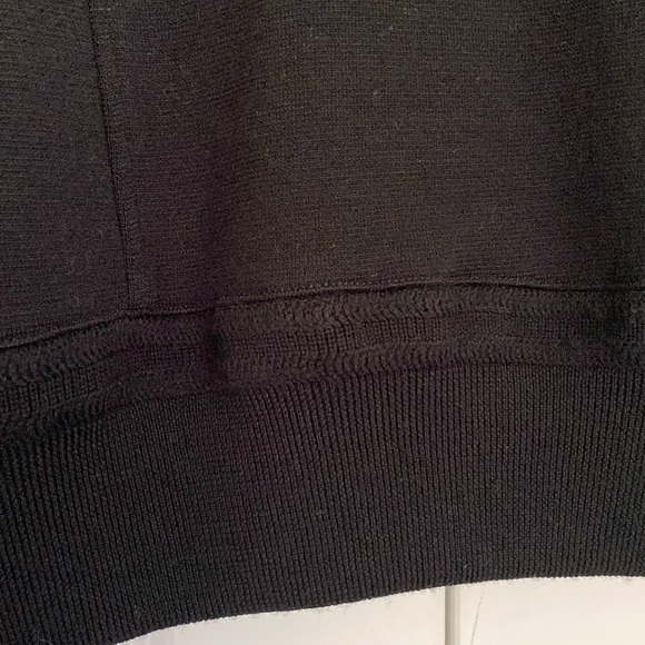 Faconnable Merino Wool Button Down High Neck Cardigan with Pockets Black Size M - Picture 8 of 12